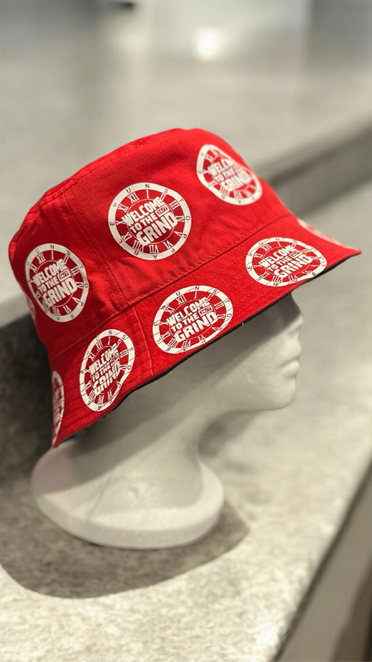 White🔛Red Reversible Bucket🪣