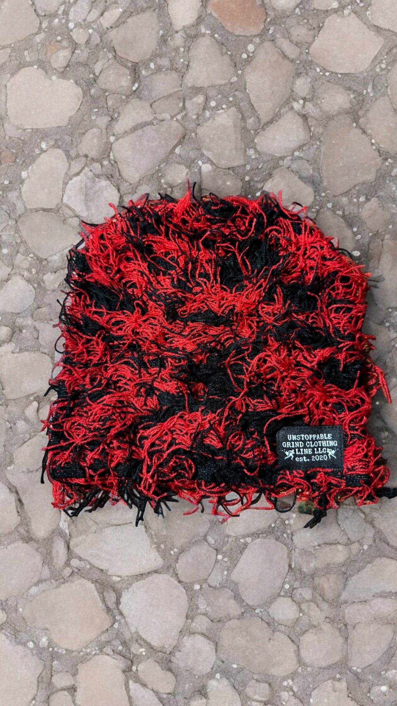 Red/Black Distressed Hat