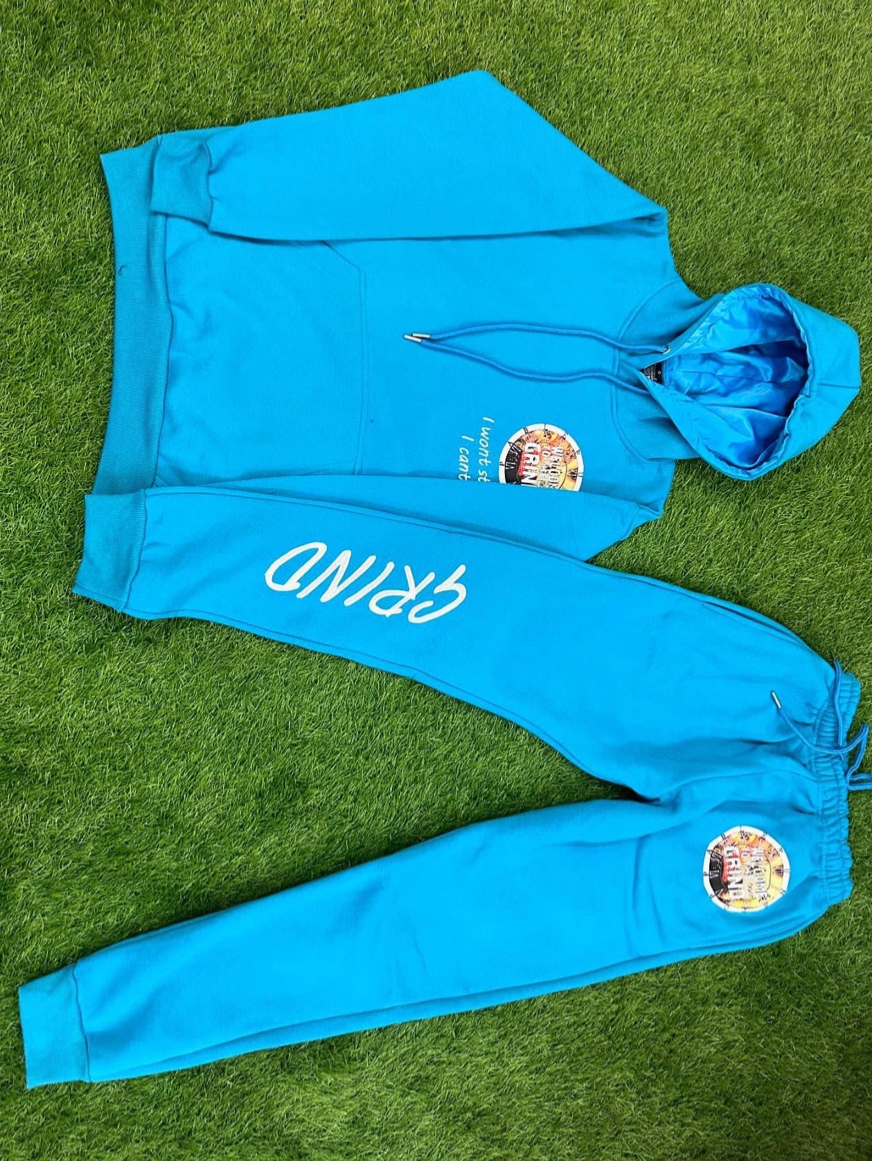 Black silk jogging suit