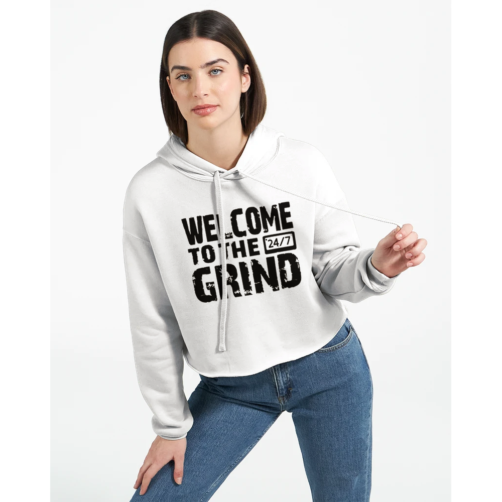 Blackđź”›White Women's Cropped Hoodie