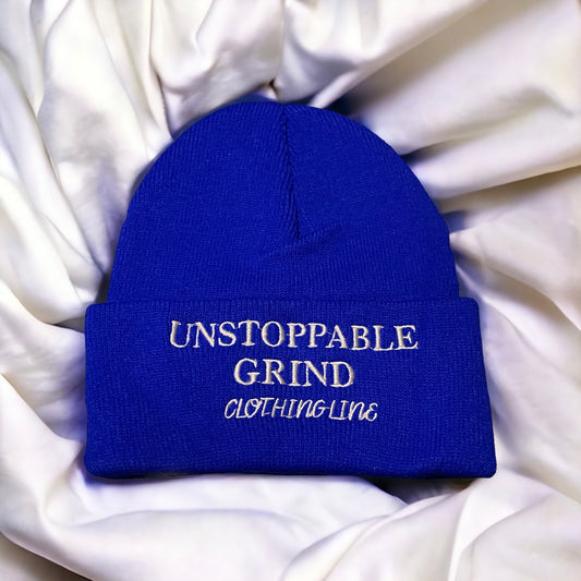 white🔛BLUE🧢BEANIEs