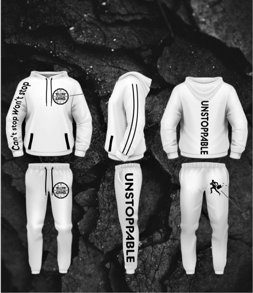 Blackđź”›WHITE Jogging suit