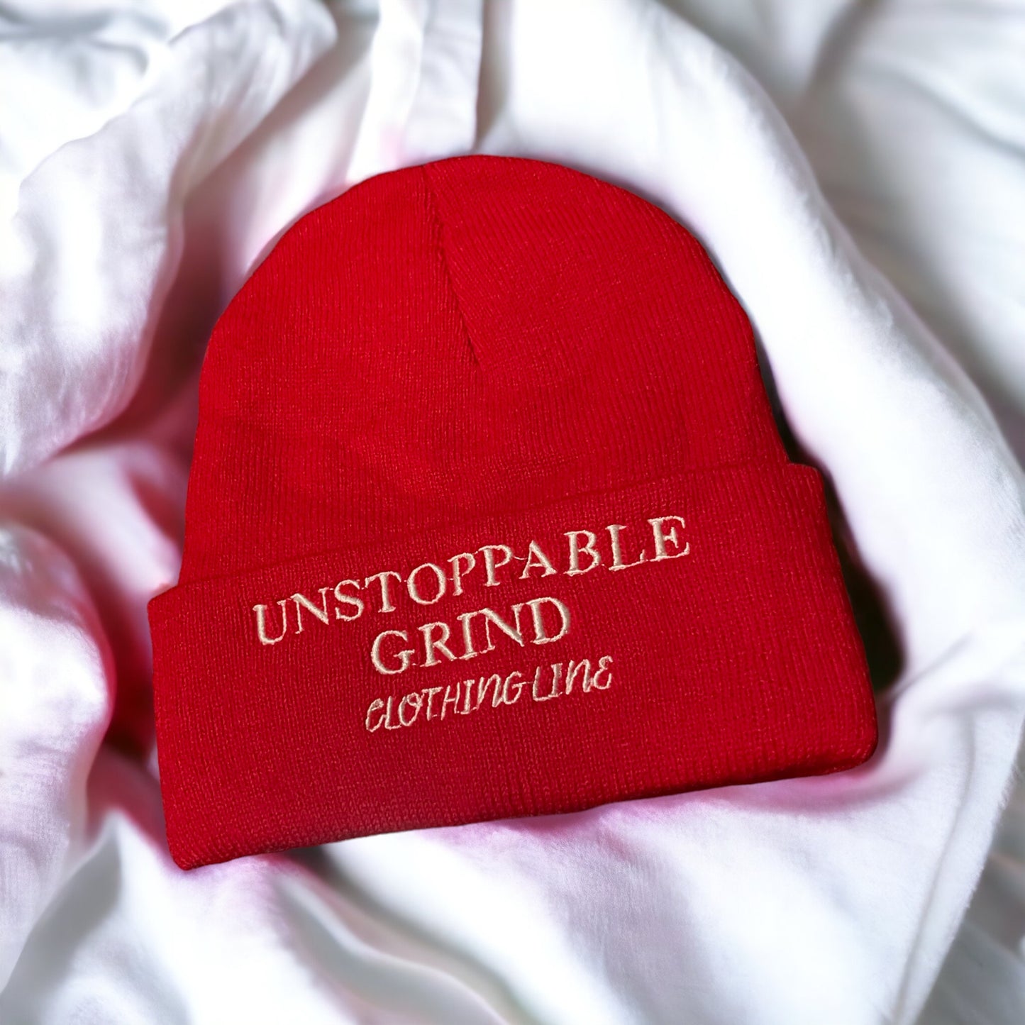 White🔛RED⛑ BEANIEs