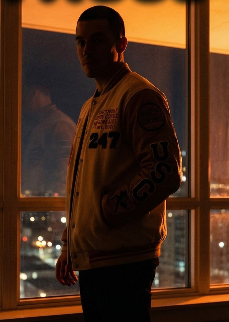 W/HEAT🌾VARSITY JACKET