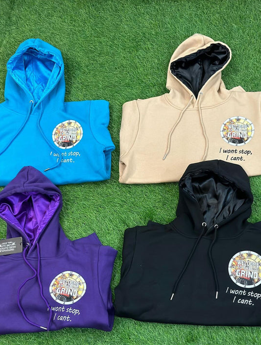 Black silk jogging suit