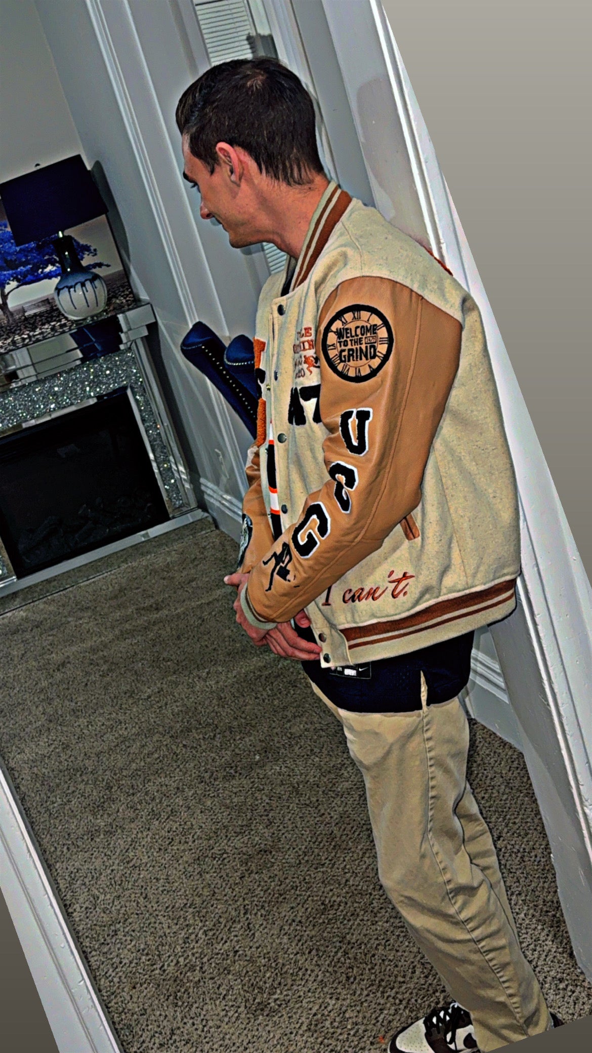 W/HEAT🌾VARSITY JACKET