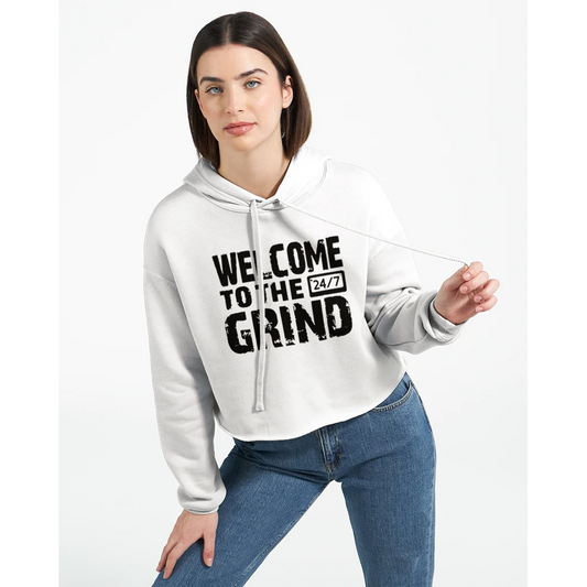 Black🔛White Women's Cropped Hoodie