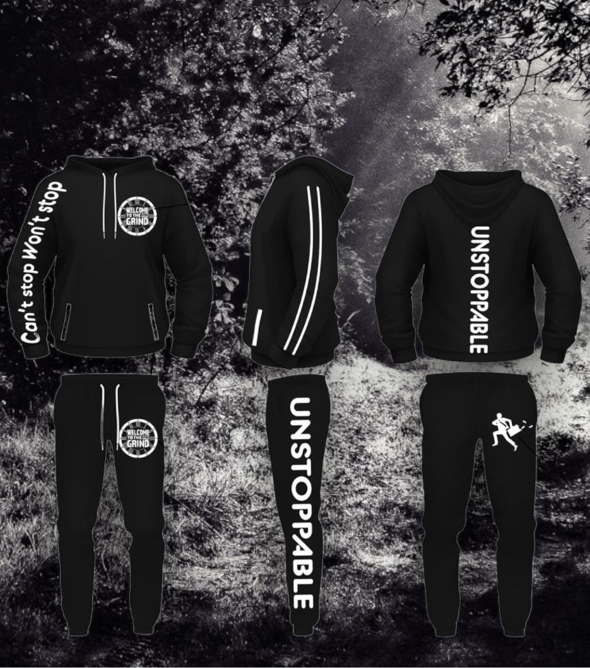 White🔛BLACK Jogging suit